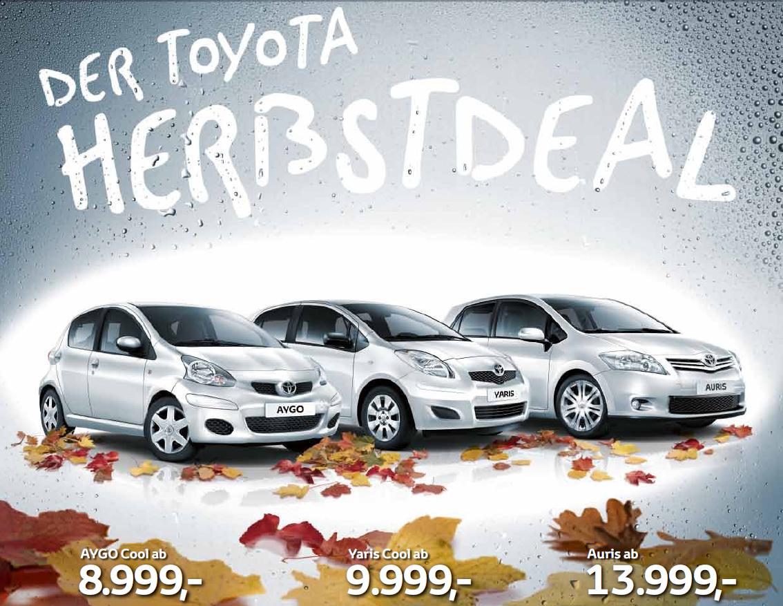 Toyota Herbstdeal für Aygo, Yaris und Auris