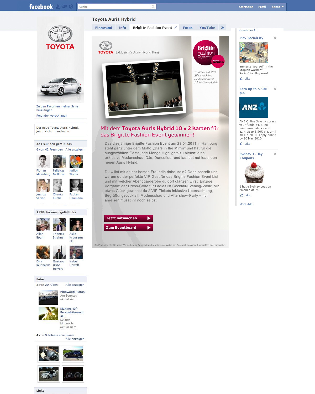 Toyota ist Partner des "Brigitte Fashion-Event 2011"