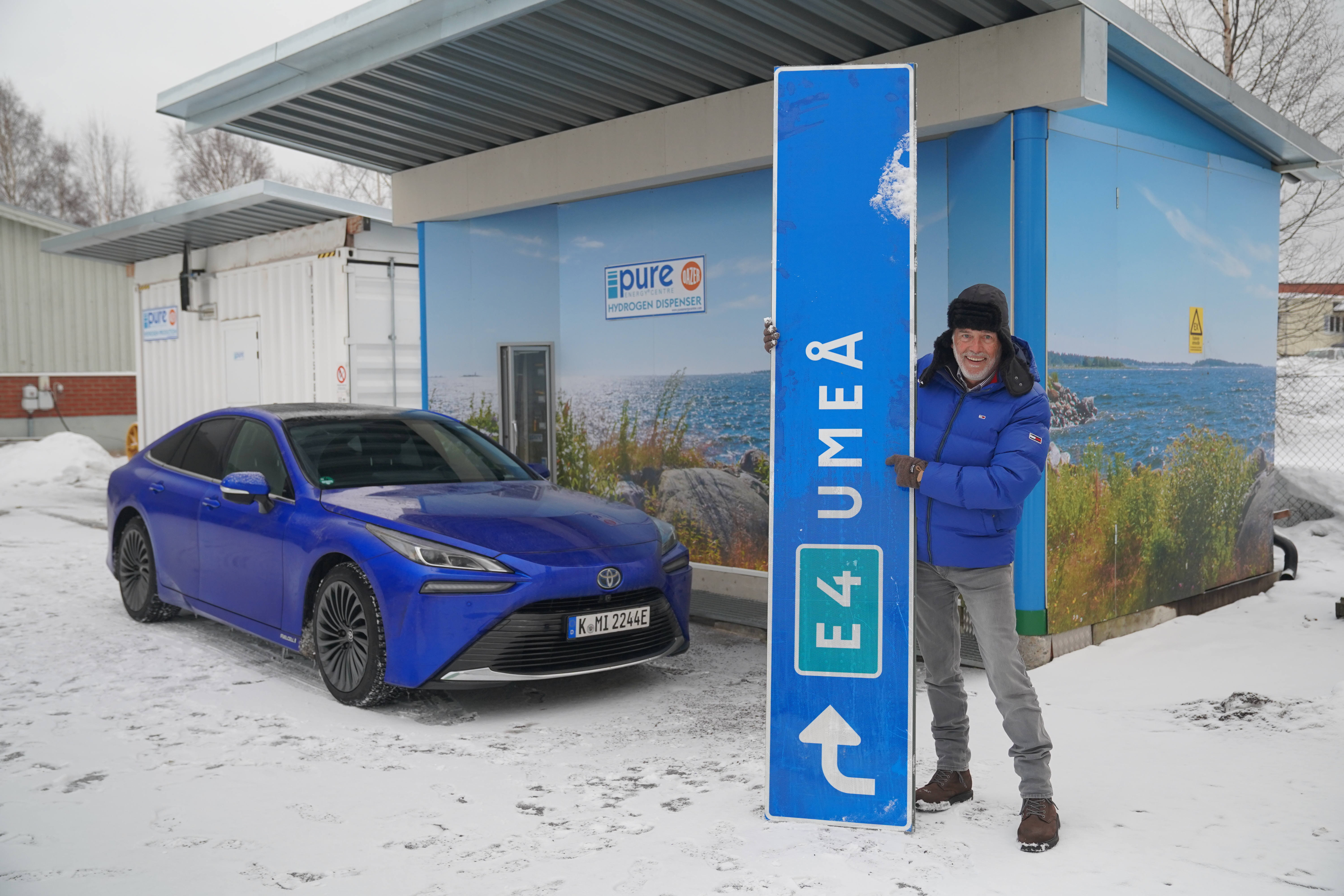 Toyota Mirai auf dem Weg gen Norden<br>
Fotoquelle: Jürgen Alswede