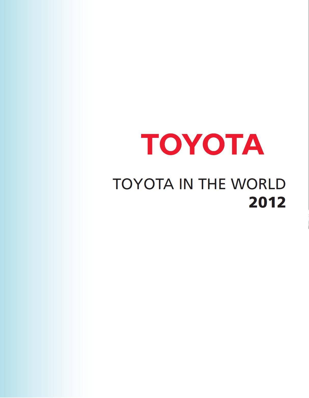 Broschüre "Toyota in the World" 2012