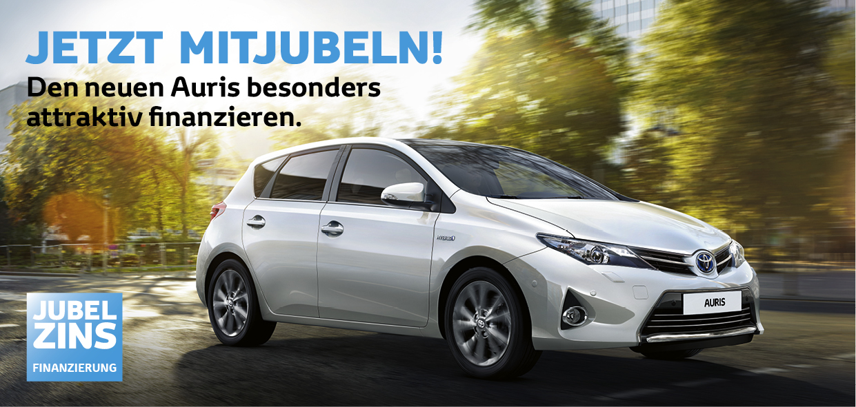Jubelzins zum Jubiläum: Toyota Kreditbank bietet Top-Konditionen für Auris