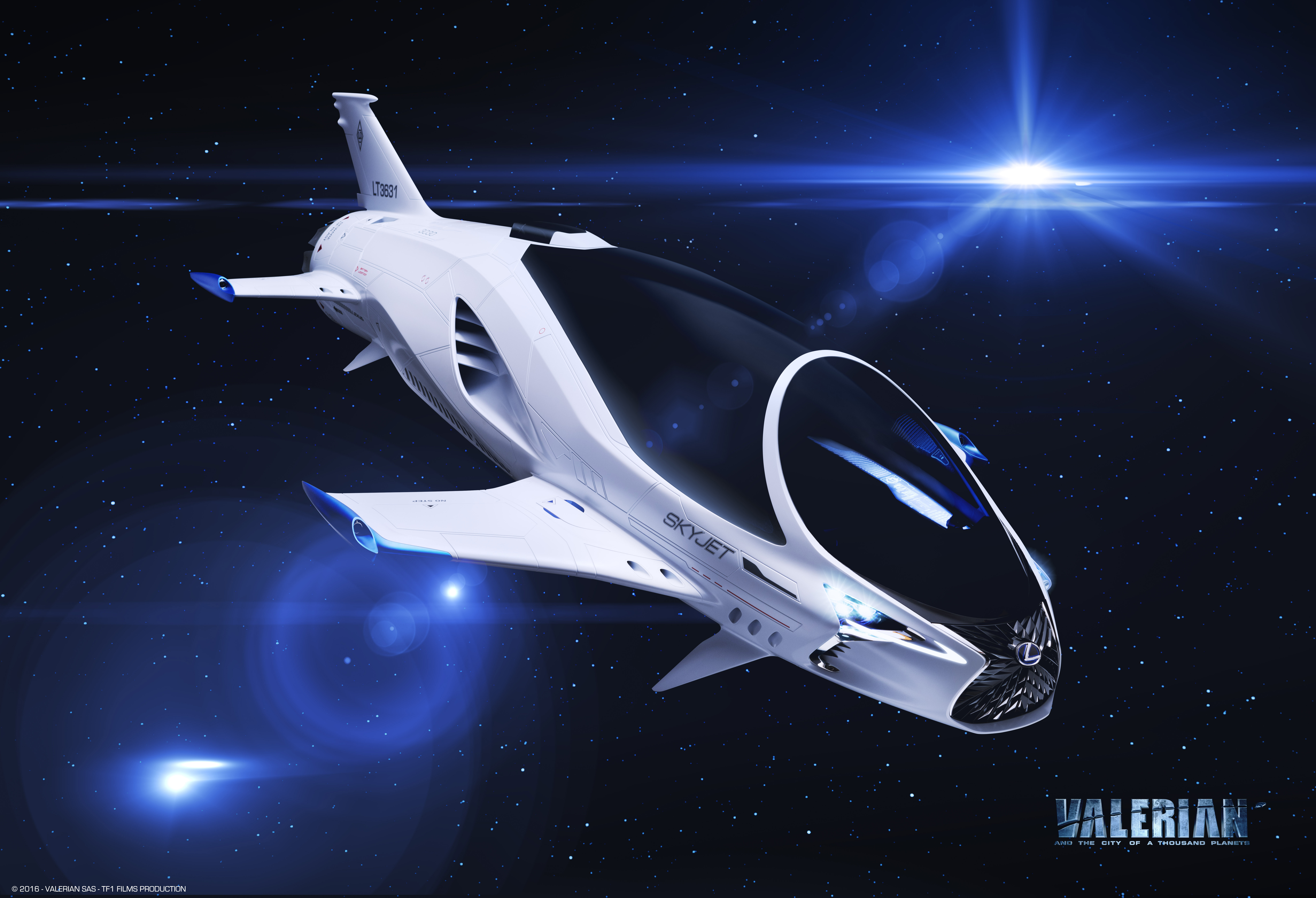 Lexus und Filmstudio „EuropaCorp“ enthüllen futuristischen „Skyjet“ des 28. Jahrhunderts - Lexus x Valerian SKYJET 3-4 Length